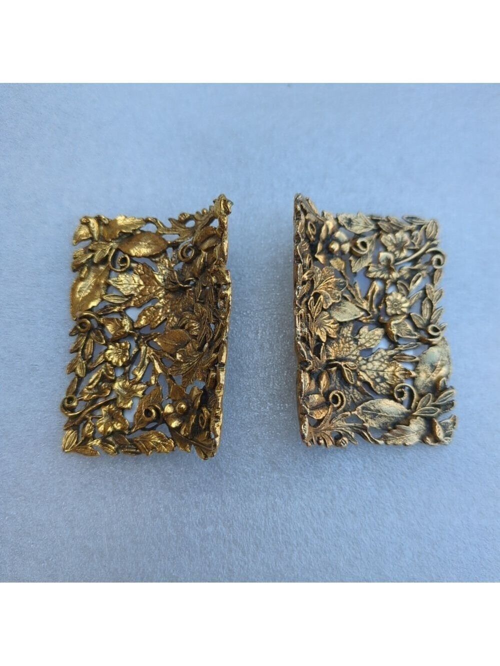 Vintage MUSI Signed Shoe Clips. 1950s, Set Of 2 - Picture 1 of 12